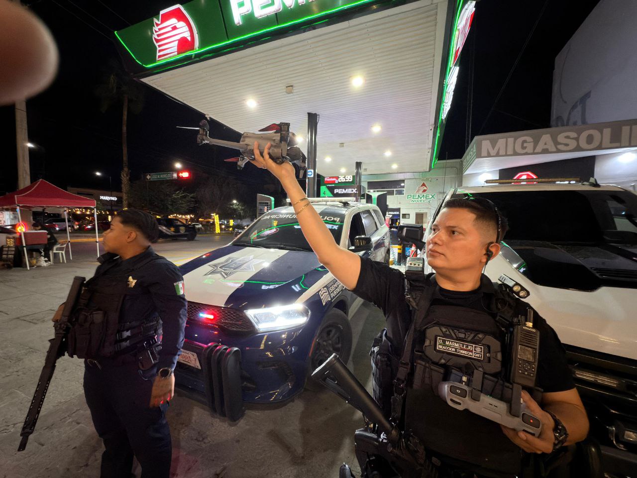 Policía de Torreón resguarda Paseo Morelos con operativos de vigilancia permanentes