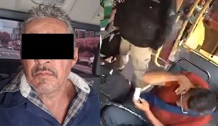 Detienen a hombre que agredió a chofer de transporte con un termo