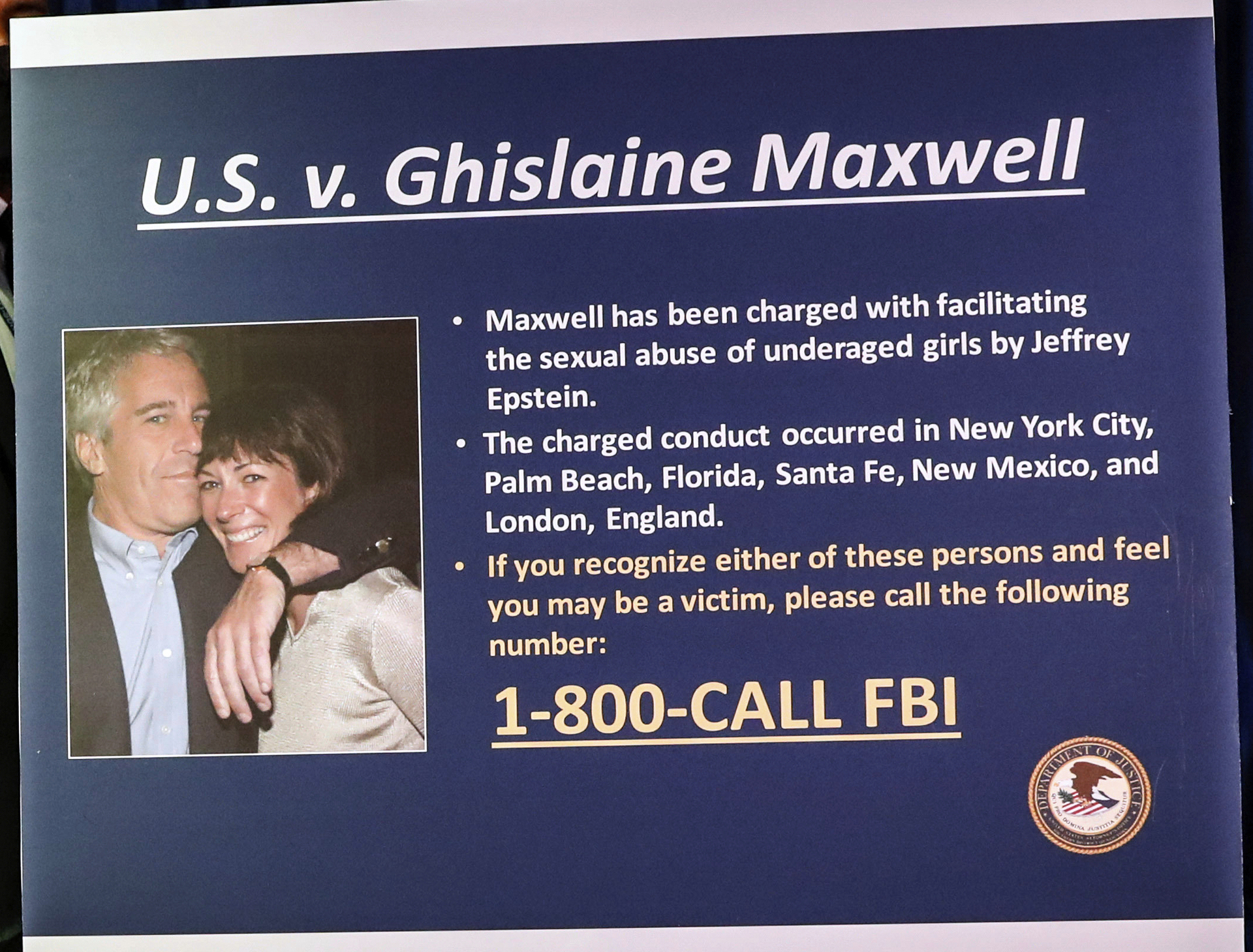 Comisión del Congreso de Estados Unidos exige al Departamento de Justicia archivos de Epstein