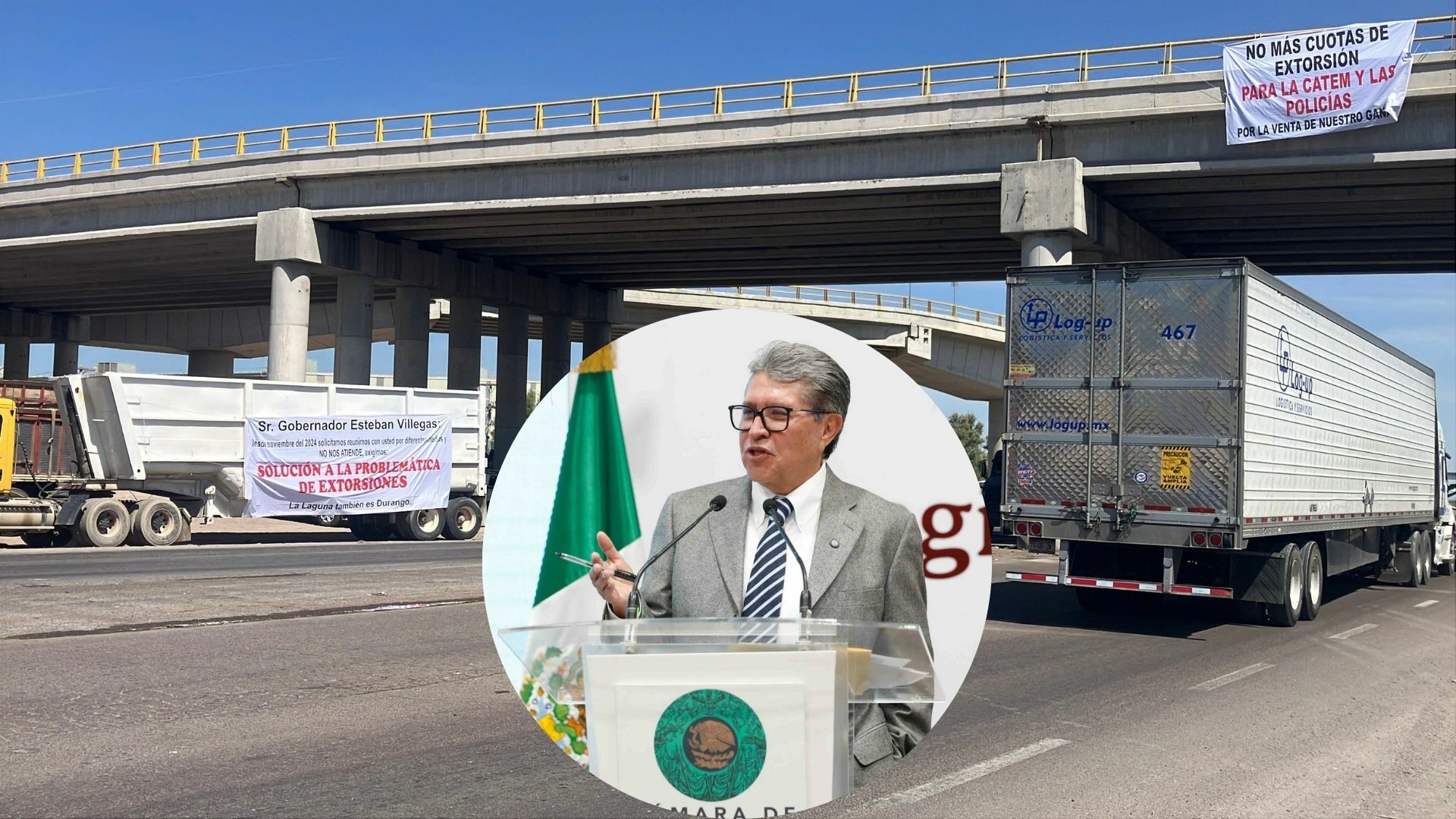 Cuestionan a Monreal sobre presuntas extorsiones de la CATEM en Durango