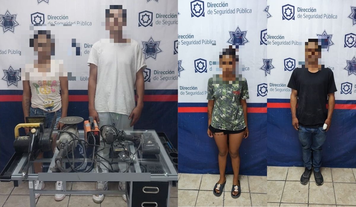 Detienen a cuatro personas por robos y faltas en zonas escolares