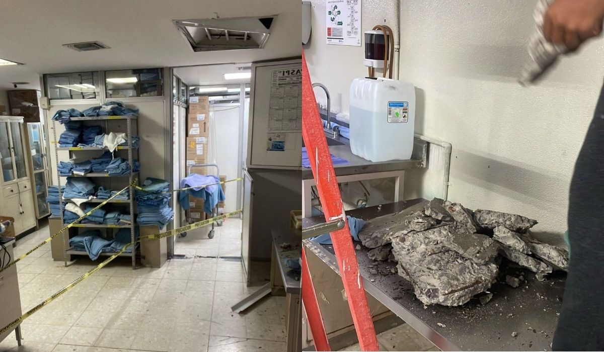 Daños en la Central de Esterilización y Equipos (CEyE) de la Clínica Hospital de Gómez Palacio. EL SIGLO DE TORREÓN / Cortesía