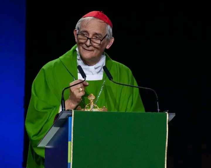 Cardenal Matteo Zuppi lee nombres de los más de 12 mil niños palestinos asesinados en Gaza