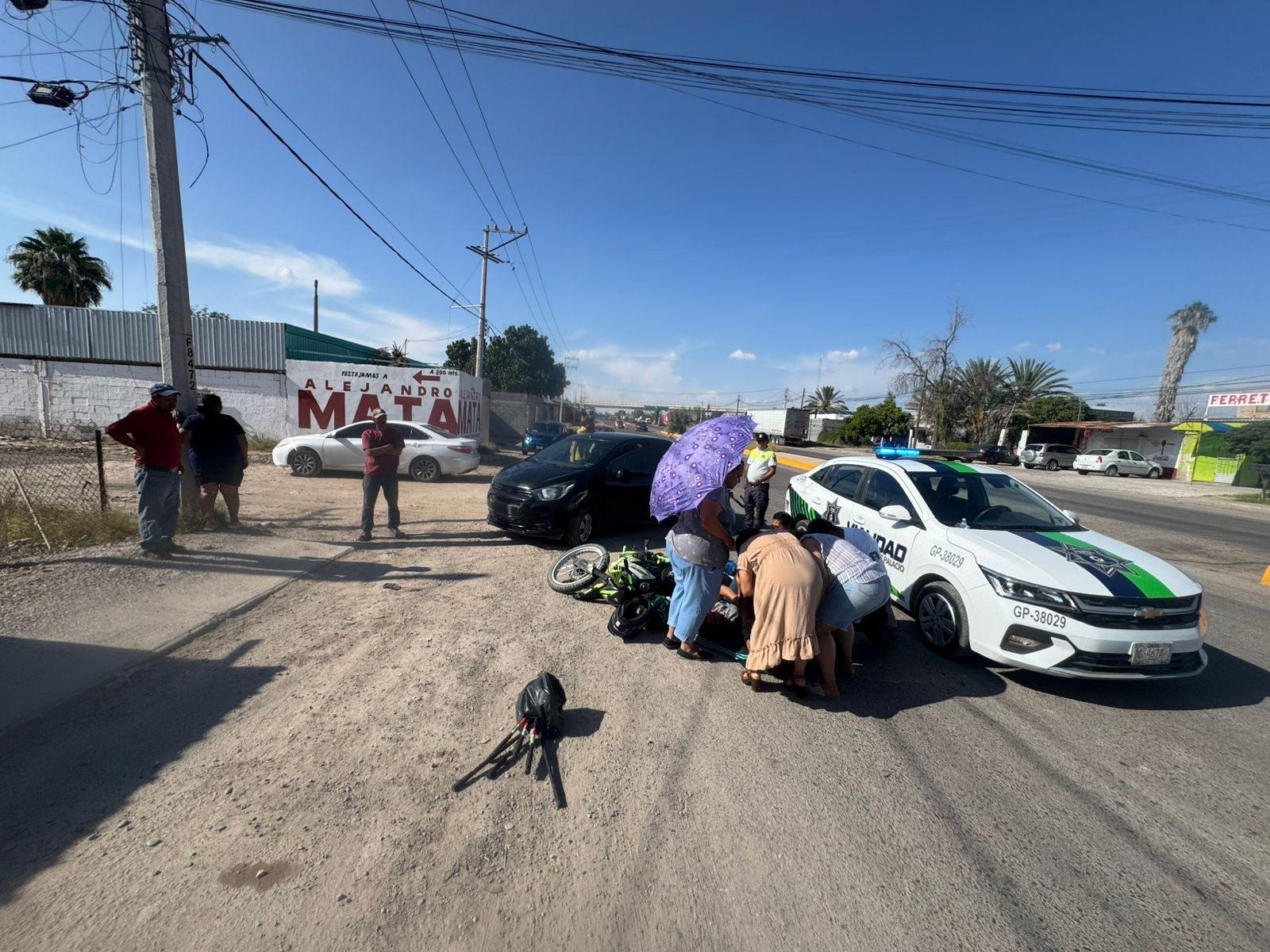 Joven de 20 años acaba lesionado tras accidente en ejido Jabonoso de Gómez Palacio