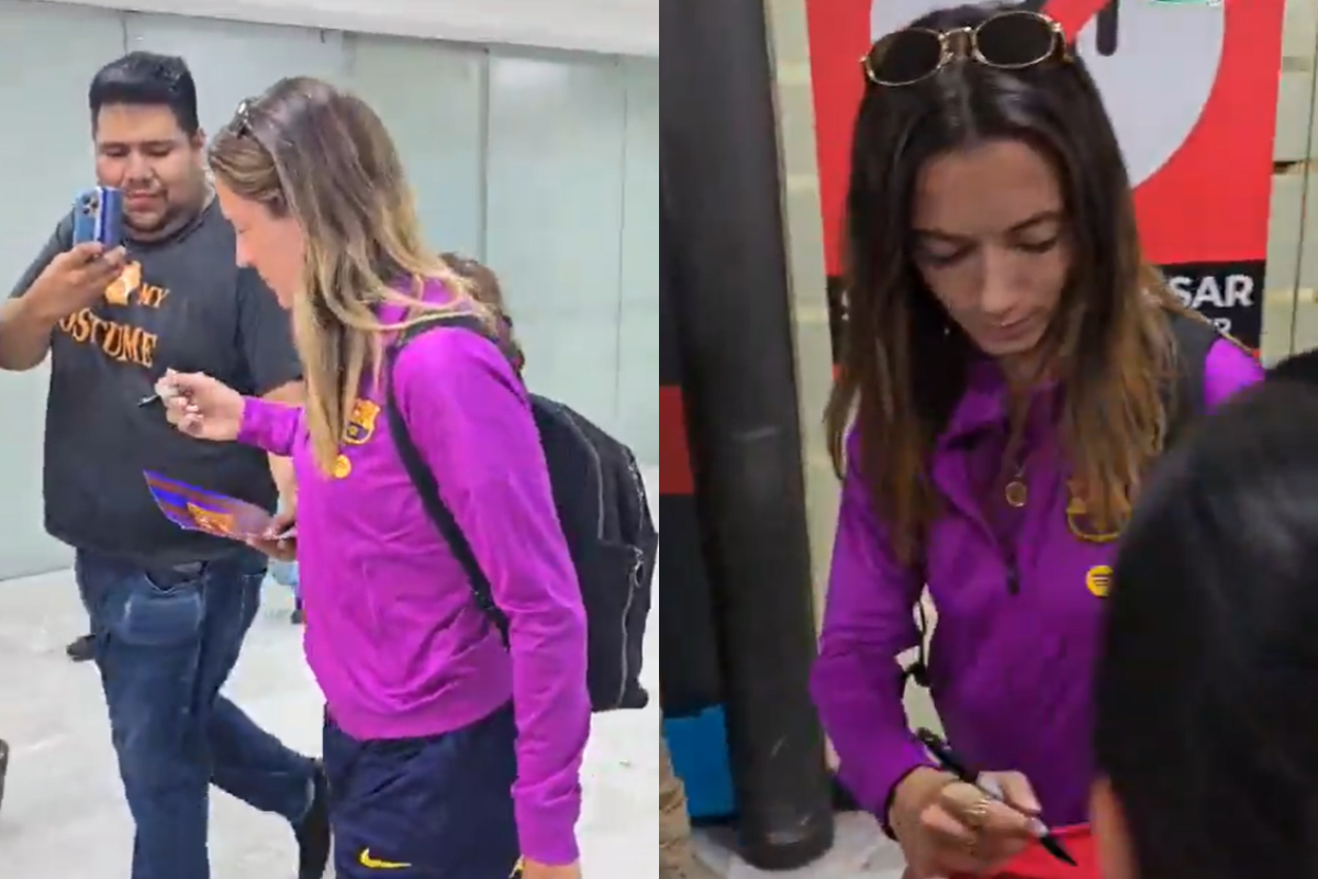 Barcelona Femenil tiene gran recibimiento en su llegada a México