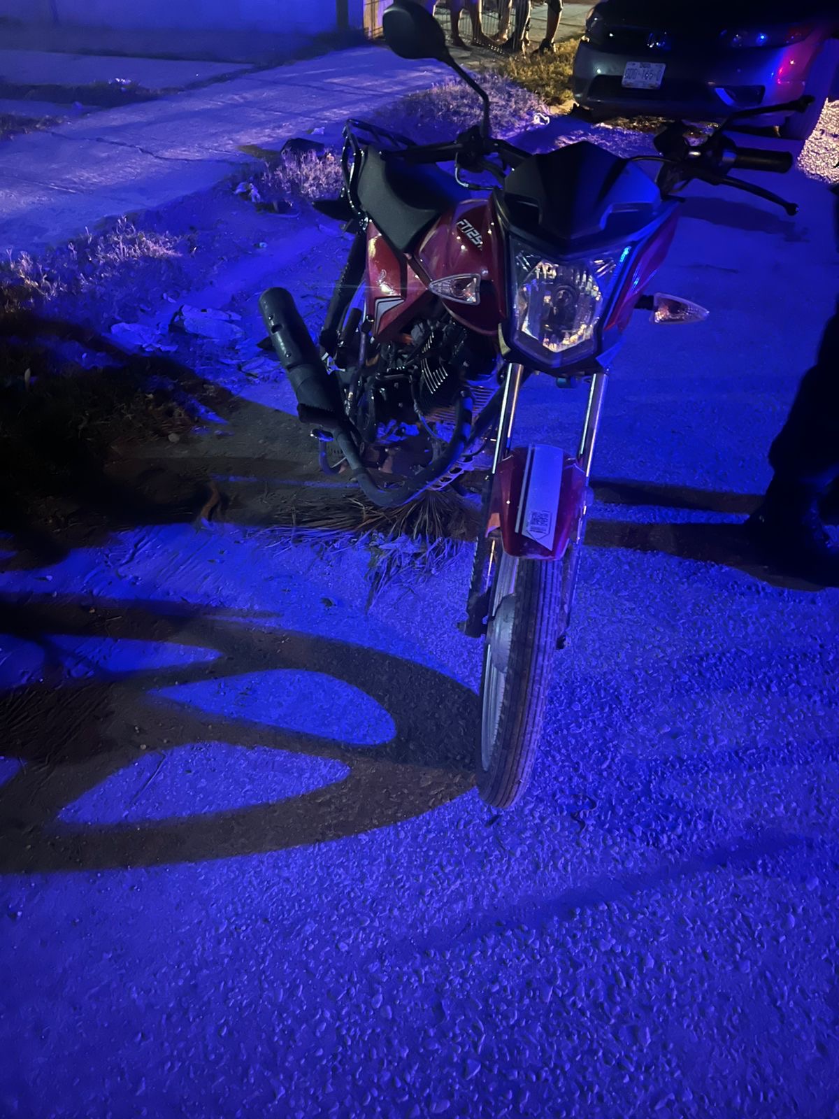 Abandonan moto tras accidente en Gómez Palacio