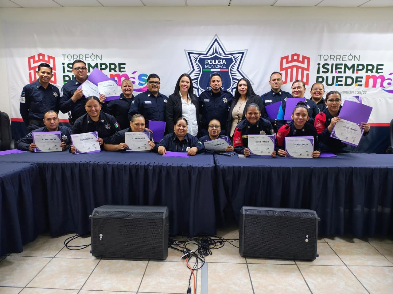 Elementos de la DSPM Torreón reciben capacitación de la IMM sobre la atención a la Violencia de Género en el Ámbito Familiar