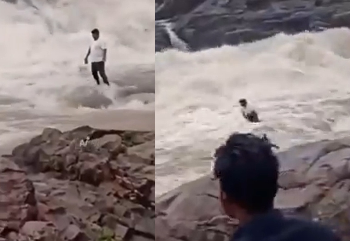Sagar Kundu, youtuber arrastrado por la corriente (CAPTURA)